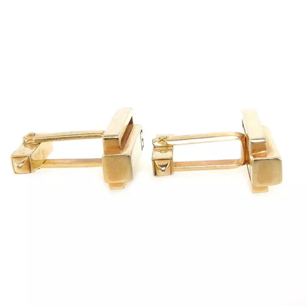GIVENCHY Cufflinks G Mark Gold Plated Authentic used